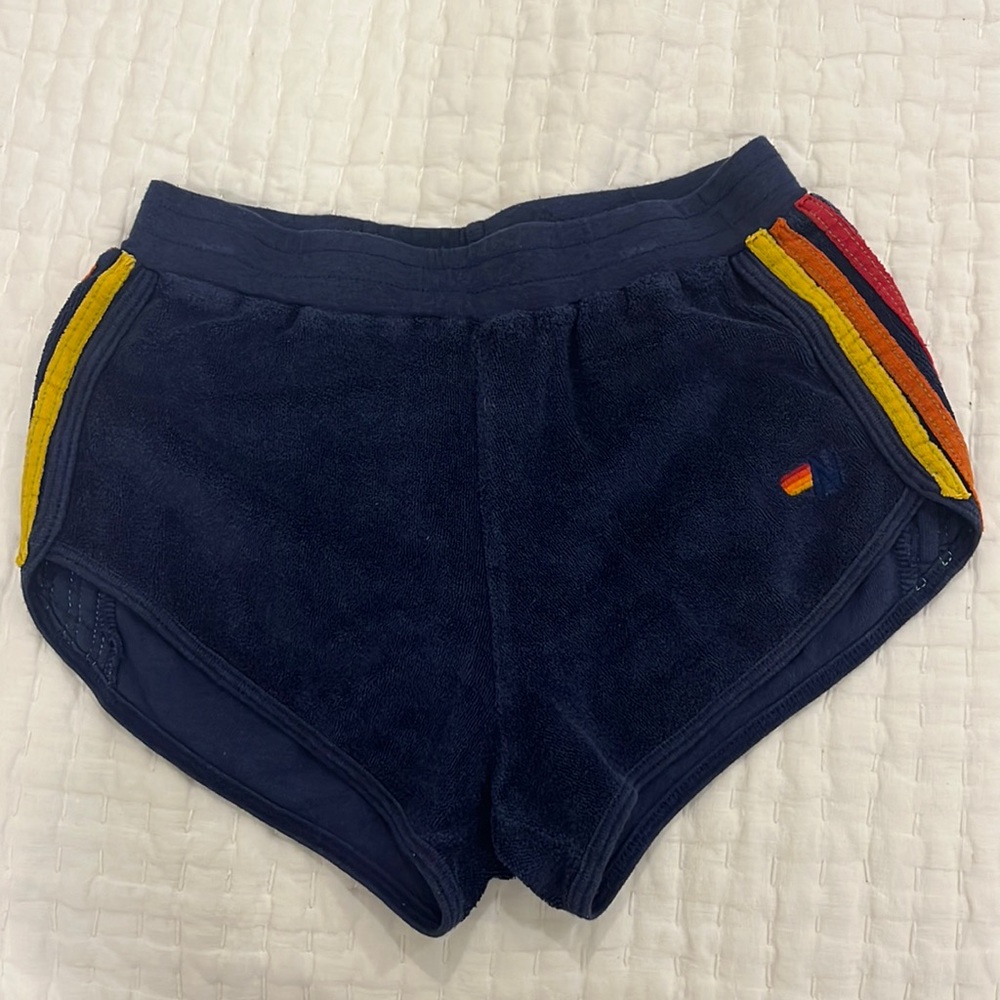 5 Stripe Aviator Nation Jogger Short - Navy